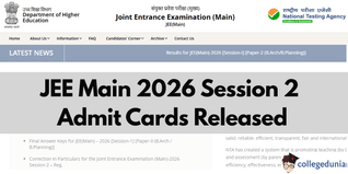 JEE Main 2026 Session 2 Admit Cards Released for April 5–8 Exams; Download Hall Ticket @jeemain.nta.nic.in